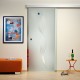 Glasschiebetür ST778 Satinato mit AG50 AG50 Schiebetüren