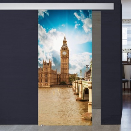 Schiebetür 1051-1 "London" mit soft- close Digitaldruck- Schiebetüren