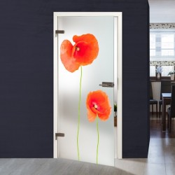 Glastüren Digitaldruck Glastür 1047-1-S "Mohn2"