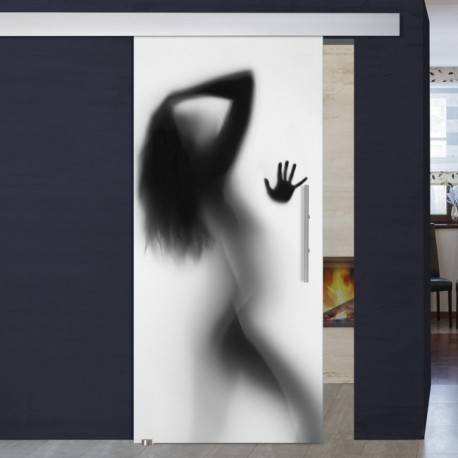 Schiebetür 1037-1 "Schatten Frau" Digitaldruck- Schiebetüren