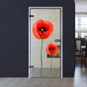 Glastür 1045-2 "Mohnblume"