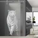 Glasschiebetür SLD 012 F 'Panthera tigris'