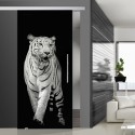 Glasschiebetür SLD 012 SW 'Panthera tigris'