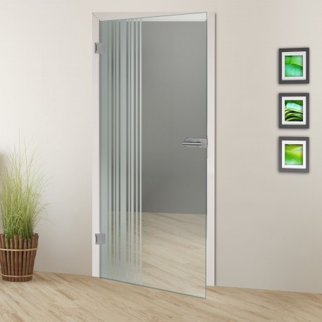 Glastür Lines 7009-F Sandgestrahlt
