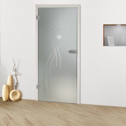 Glastür "Dynamic Duo 8007-S" Rillenschliff-Glastüren