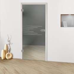 Glastür "Horizontal 8013-F" Rillenschliff-Glastüren