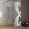 Walkin-Dusche mit Lasergravur "Brille" 6000-F