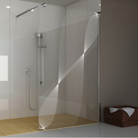 Walkin-Dusche mit Lasergravur "Eight" 6004-F Walkin-Duschen