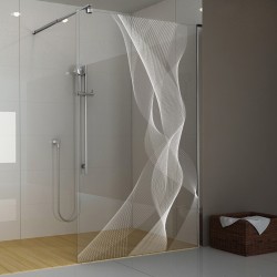 Walkin-Dusche mit Lasergravur "Twist" 6005-F