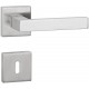 Innentür-Komplettset Weiss 9010 CPL Tür mit runder Zarge und eckigem Drücker CPL-Komplettsets