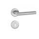 Innentür-Komplettset Cross Nussbaum CPL Tür mit runder Zarge und Drücker CPL-Komplettsets