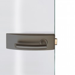 Dorma Glastürbeschlag Arcos Studio Staubgrau RAL7037 Dorma