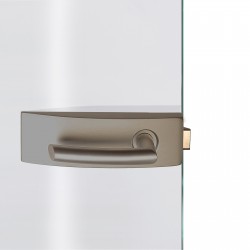 Dorma Glastürbeschlag Arcos Studio Weissaluminium RAL9006 Dorma