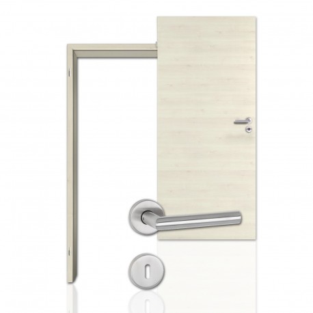 Innentür-Komplettset Cross Aland Pinie Polar CPL Tür mit runder Zarge und Drücker CPL-Komplettsets