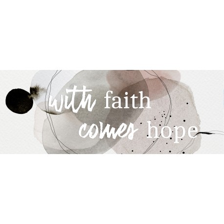 Glasbild " Faith Hope "