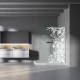 Walkin-Dusche mit Lasergravur "Blumenzeichnung" LD052
