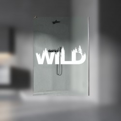 Walkin-Dusche mit Lasergravur "Wild" LD053