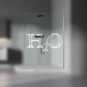 Walkin-Dusche mit Lasergravur "H2O" LD055