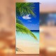 Walkin-Dusche mit Digitaldruck "Karibik" Bad