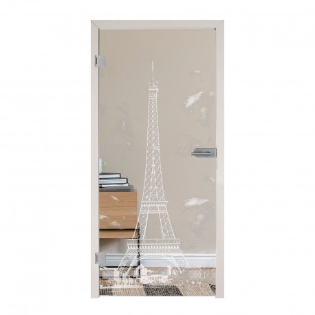 LD 019-F 'Eiffelturm - Paris' Lasergravur-Glastüren