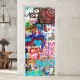 Glastüren Digitaldruck Glastür 1056-2 "Graffiti Schnecke"
