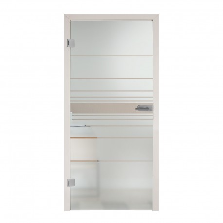 Glastür Lines 7002-F Sandgestrahlt