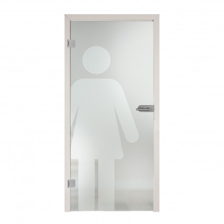 Glastür DL1 Damen 7016-S Sandgestrahlt