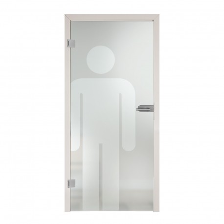 Glastür DL1 Herren 7017-S Sandgestrahlt
