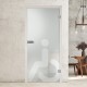 Glastür DL1 Barrierefrei 7018-S Sandgestrahlt