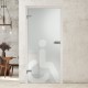 Glastür DL1 Barrierefrei 7018-S Sandgestrahlt