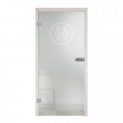 Glastür DL2 WC Unisex 7022-S Sandgestrahlt