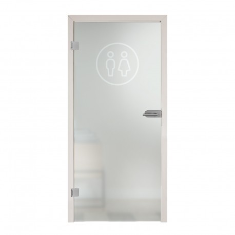 Glastür DL2 WC Unisex 7022-S Sandgestrahlt