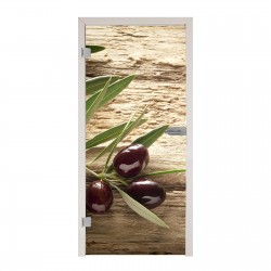 Glastür 9000 "Olive" Digitaldruck