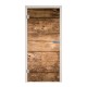 Glastür 9002 "Holz" Digitaldruck