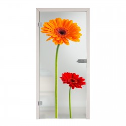 Glastüren Digitaldruck Glastür 1009-3 "Gerbera rot"