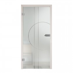 Glastür mit Rillenschliff-Design "DDC-12s"