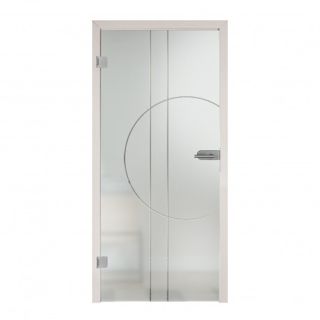 Glastür mit Rillenschliff-Design "DDC-12s" - Wettbewerbsgewinner Rillenschliff-Designs