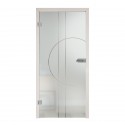 Glastür mit Rillenschliff-Design "DDC-12s"
