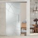 Glasschiebetür ST693 Satinato mit AG50 