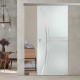 Glasschiebetür ST833 Satinato mit AG50 
