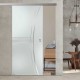 Glasschiebetür ST833 Satinato mit AG50 
