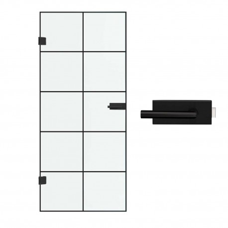 Komplettangebot Loft 901 Glastür mit Beschlag