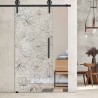 Glasschiebetür "Blumengewirr" mit Schiebesystem "Corvara"