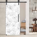 Glasschiebetür 1191- "Blumengewirr" mit Corvara Designschiebesystem