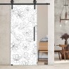 Glasschiebetür 1191- "Blumengewirr" mit Corvara Designschiebesystem