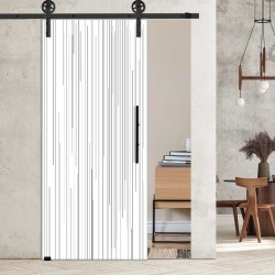 Glasschiebetür 1195- "longitudinal" mit Corvara Designschiebesystem