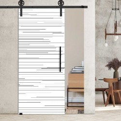 Glasschiebetür 1197- "cruzar" mit Corvara Designschiebesystem