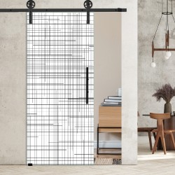 Glasschiebetür 1199- "cuadros" mit Corvara Designschiebesystem