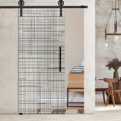 Glasschiebetür 1200- "cuadros" mit Corvara Designschiebesystem