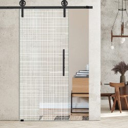 Glasschiebetür 1203- "cuadros" mit Corvara Designschiebesystem